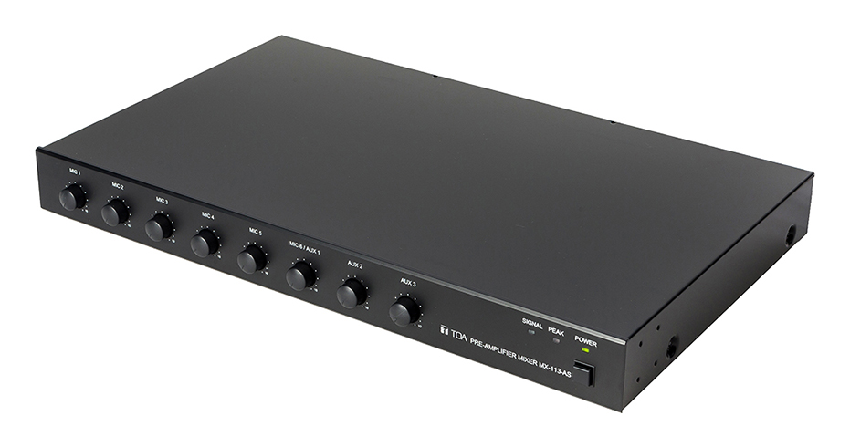 Boost your audio signal today with TOA's MX-113 Pre-Amplifier Mixer